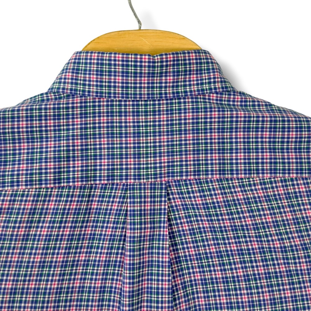 Ralph Lauren Button Down Shirt Men Large Blue Pink Check Long Sleeve - Picture 6 of 10