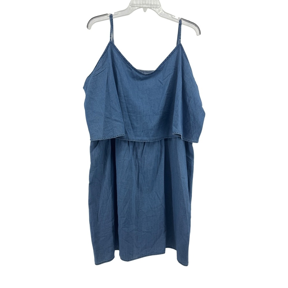 Old Navy Denim Chambray Casual Dress XXL TTG Boho Western Core Fairy Costal Chic