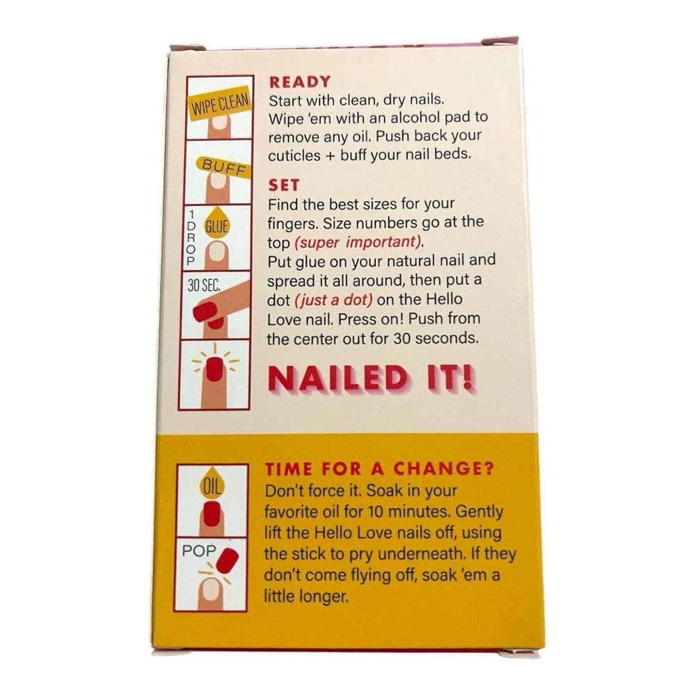 Hello Love Press-On Nails - Picture 2 of 3