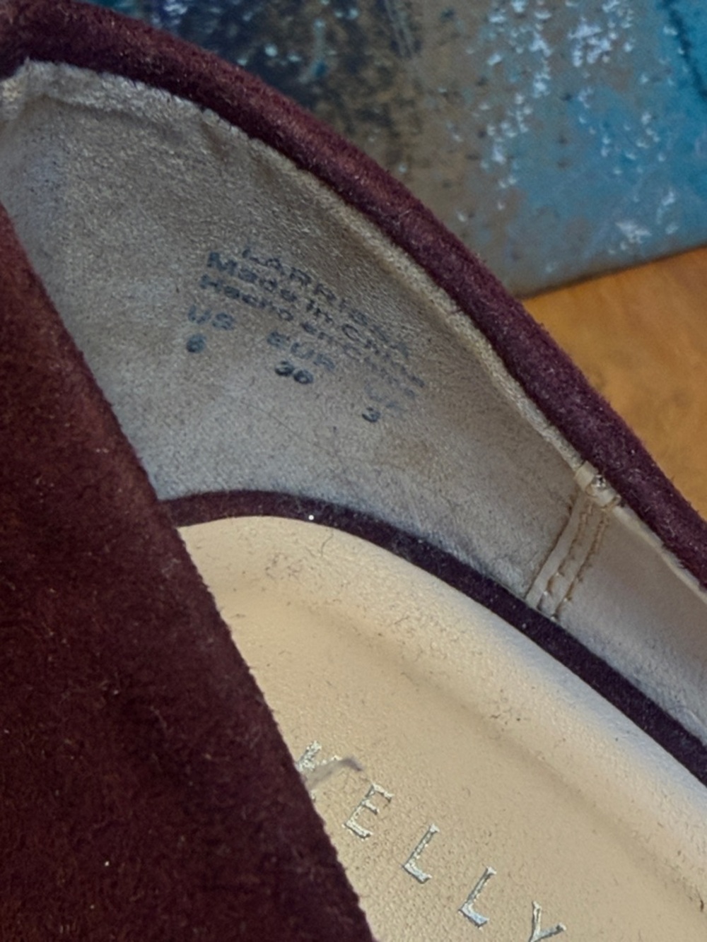 Kelly & Katie Quiet Luxury Plum Faux Suede Pumps Heels Size 6 (VGUC) - Picture 8 of 10
