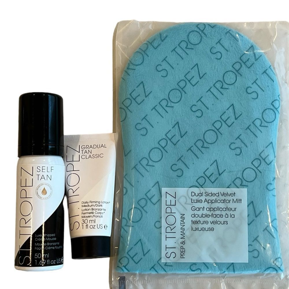 St Tropez Bronzing Mousse Self Tan, Gradual Tan Classic + Mitt Bundle, New