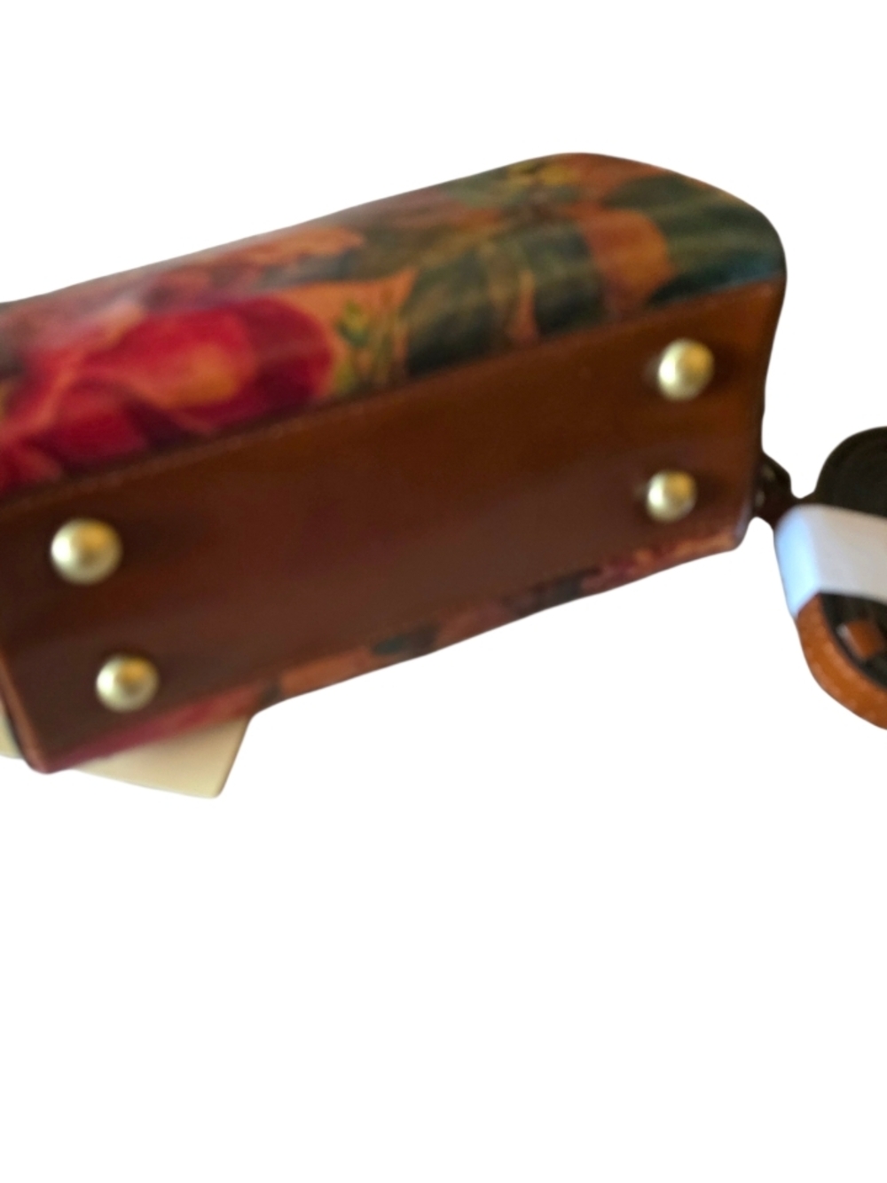 Patricia Nash Pilzone Leather Covered Metal Frame Floral Patterned Crossbidy Bag - Picture 5 of 8