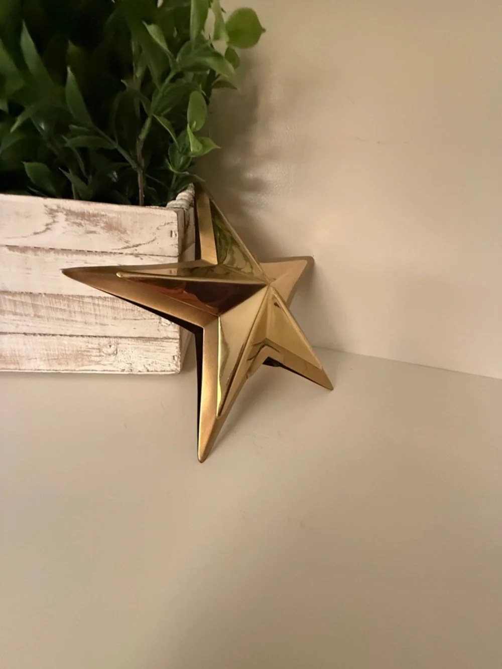 Decorative Metallic Shiny 5 Point Star Accent - Gold Color.  Approx 7”. - Picture 3 of 12