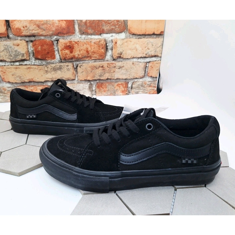 Vans BMX Skate SK8 Low Pro BMX‎ Triple Black Men Sz 7 Boys Sz 7Y Popcush Rare