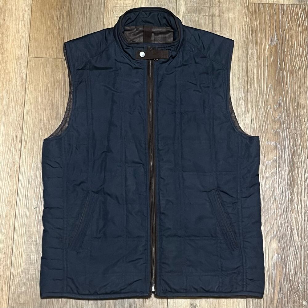 Jos A Bank 1905 Mens Quilted Vest S Blue Reg Fit Preppy Career Outdoors Golf