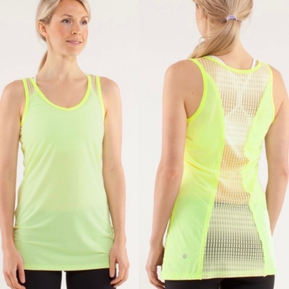 Lululemon Tie and Fly Yellow Tank Top‎