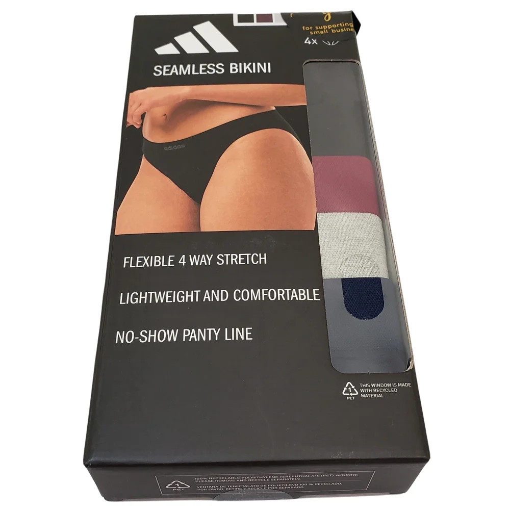 ADIDAS Women's Seamless Bikini Underwear 4 Pairs NWT - Picture 2 of 4
