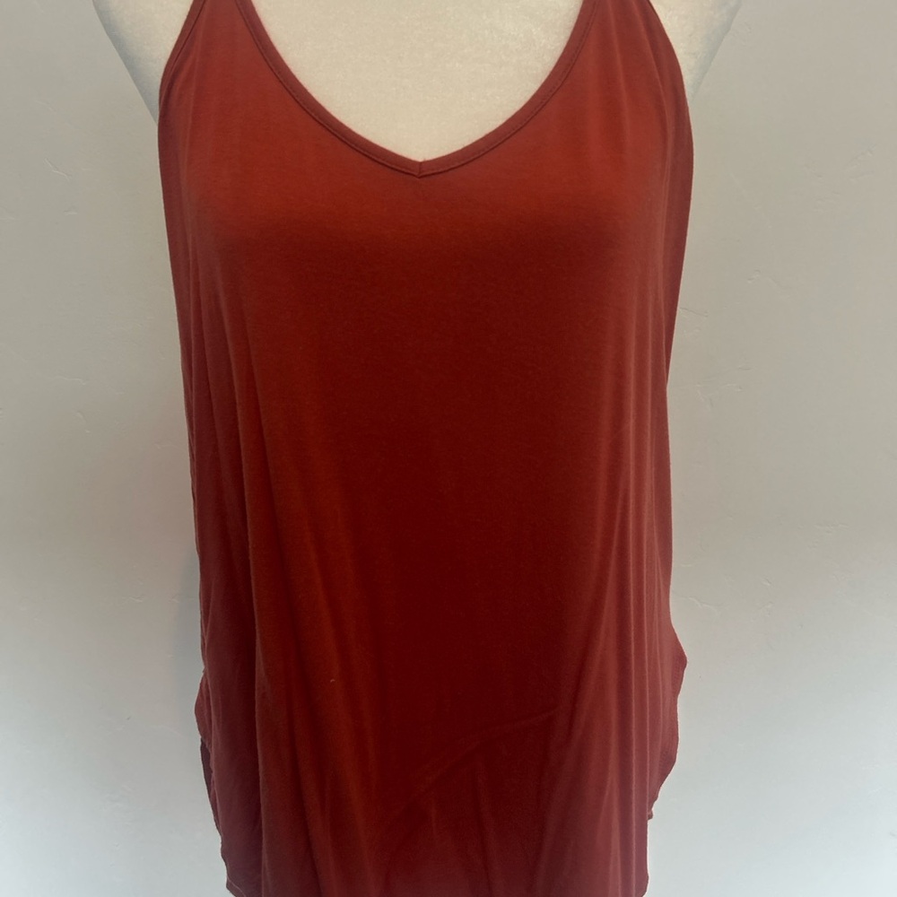Z Supply Tank Top Women's Large Brown Sleeveless V Neck‎ Casual