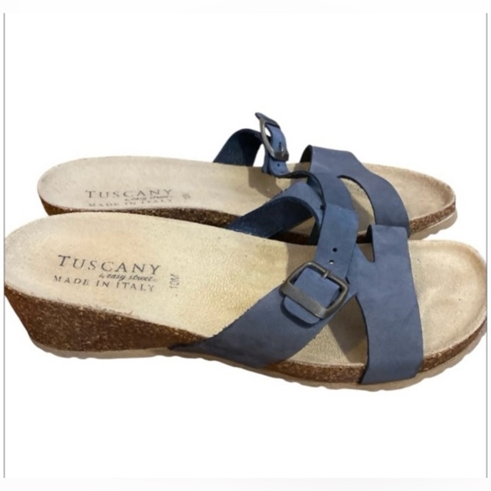 Tuscany Made in Italy Easy Street Blue Women's Sandals size 10 M