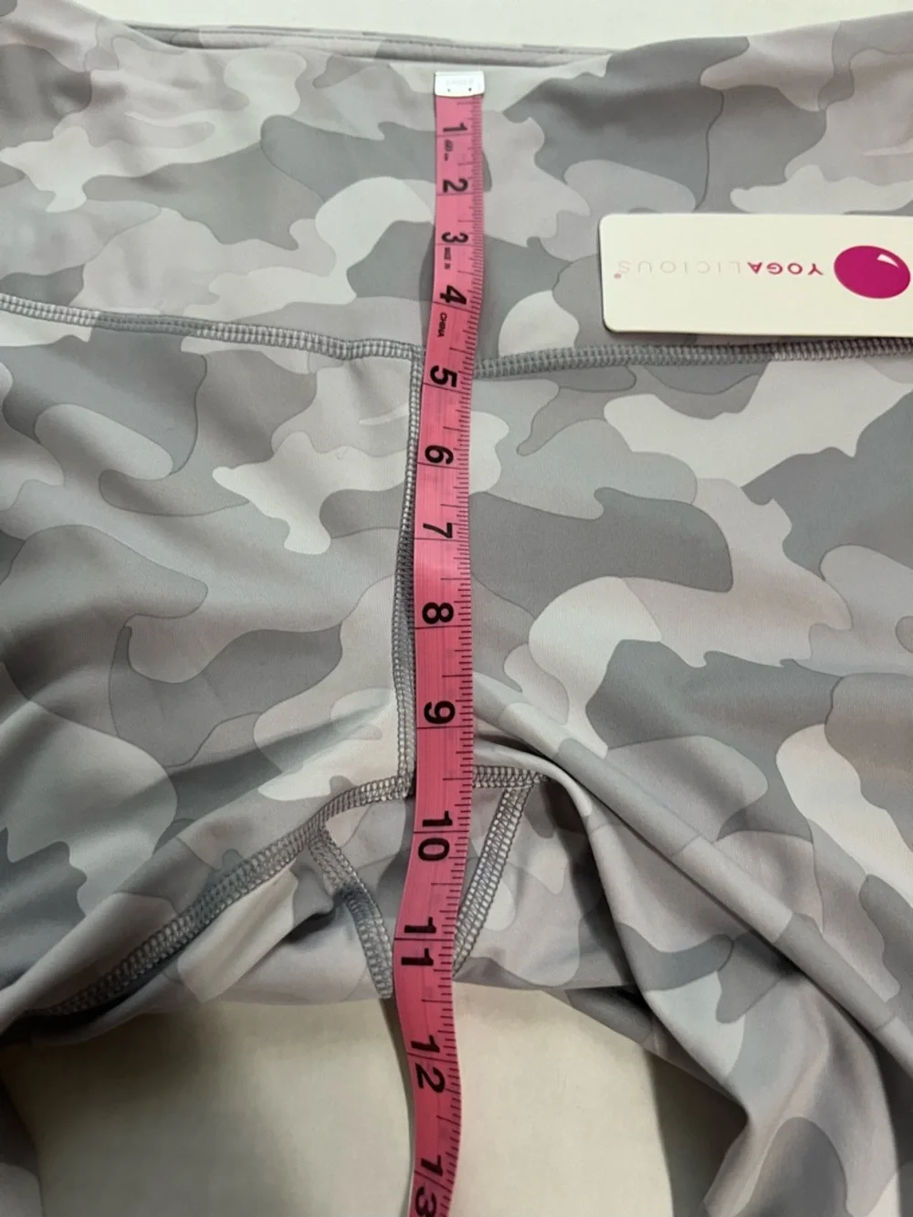 Yogalicious Camo Leggings Gray High Rise Athletic Yoga Pants Women Medium - Picture 7 of 8