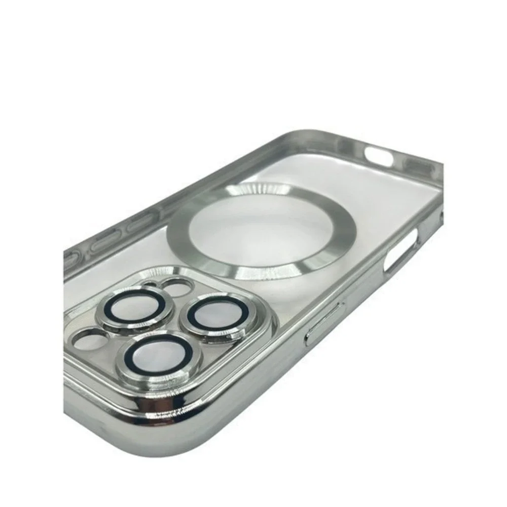 iPhone 16 Pro Clear Protective Case Silver Metallic Trim NEW - Picture 4 of 9