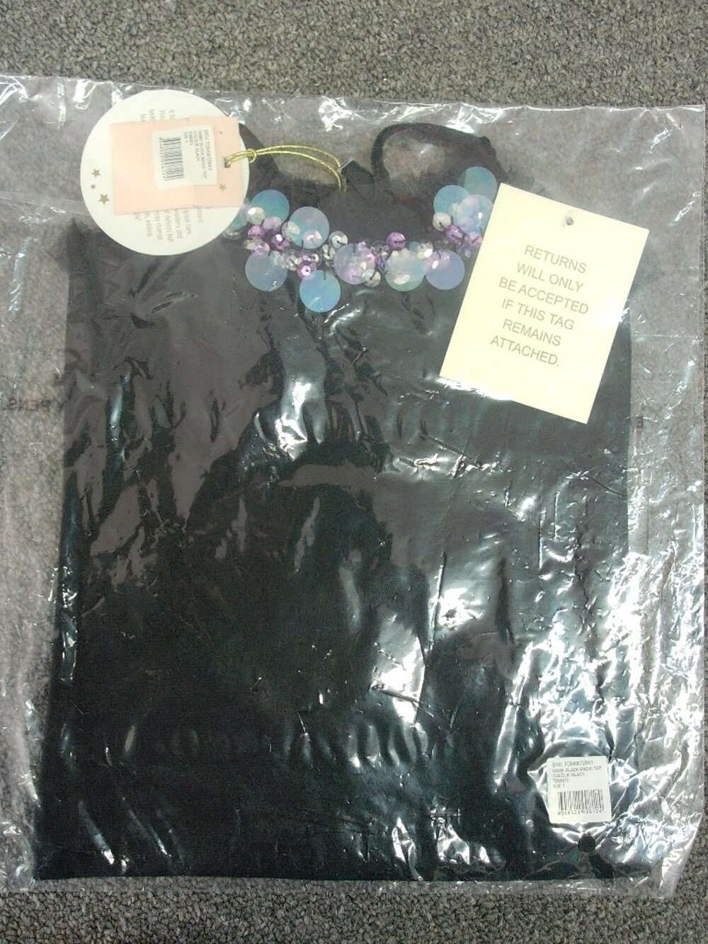 Tutu Du Monde Black Tank with beading