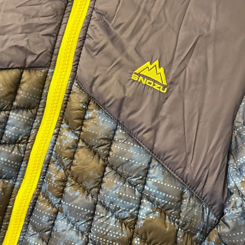 Snozu Navy and Neon Kids Puffer Jacket - Picture 3 of 8