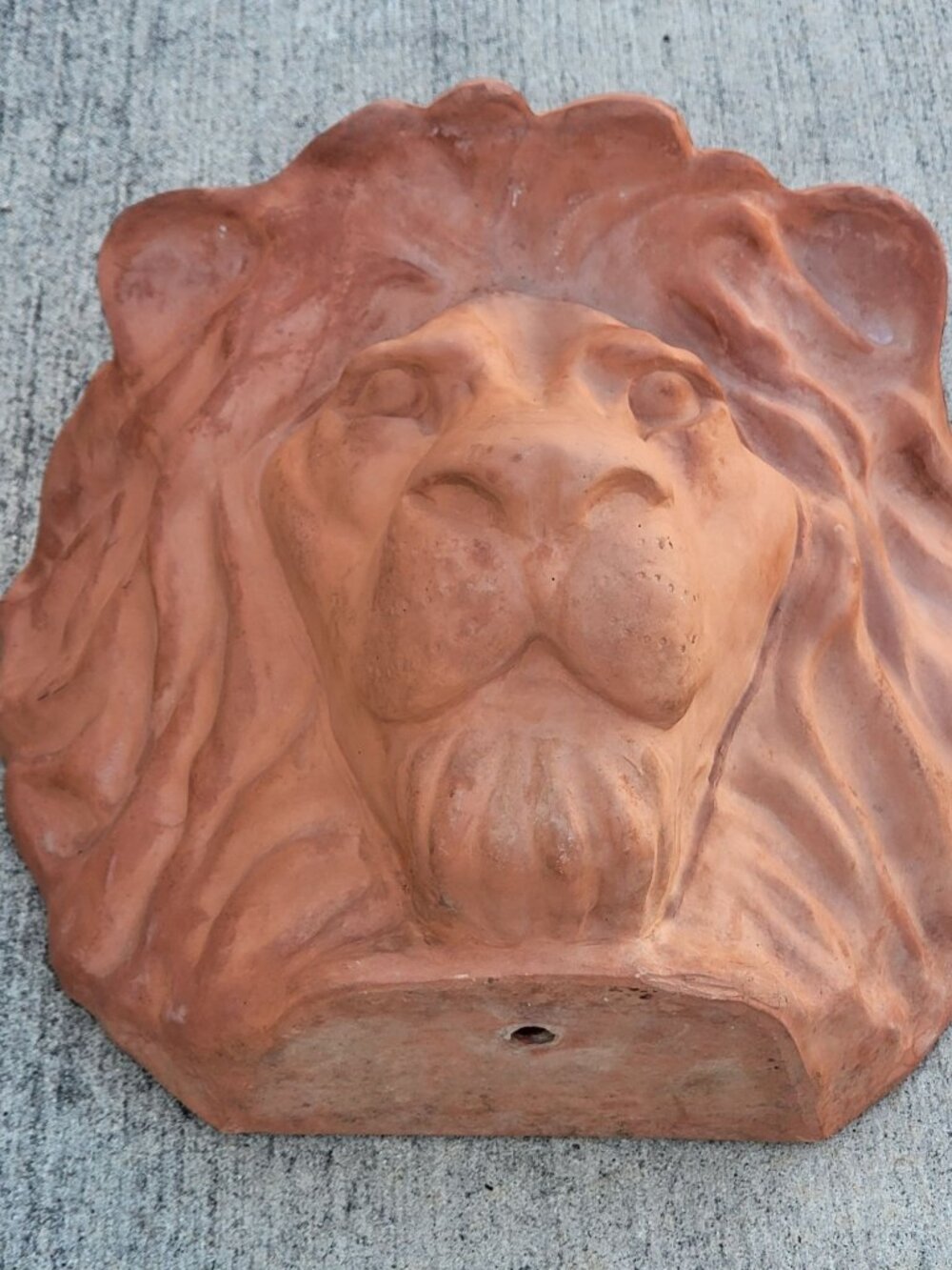 Vintage Terracotta Lion Head Hanging Planter By Leota Thomas 1980 - Picture 2 of 15
