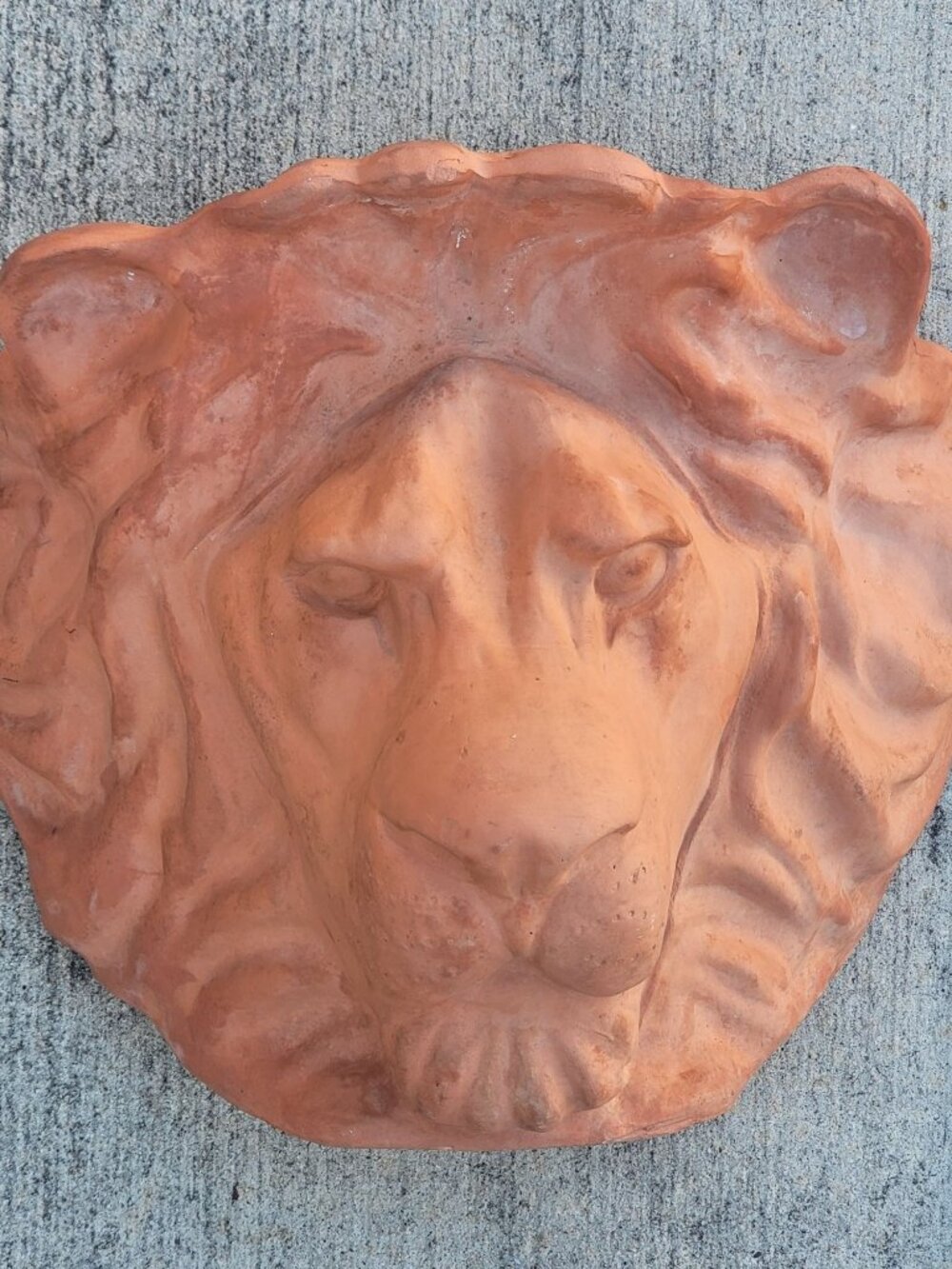 Vintage Terracotta Lion Head Hanging Planter By Leota Thomas 1980 - Picture 8 of 15