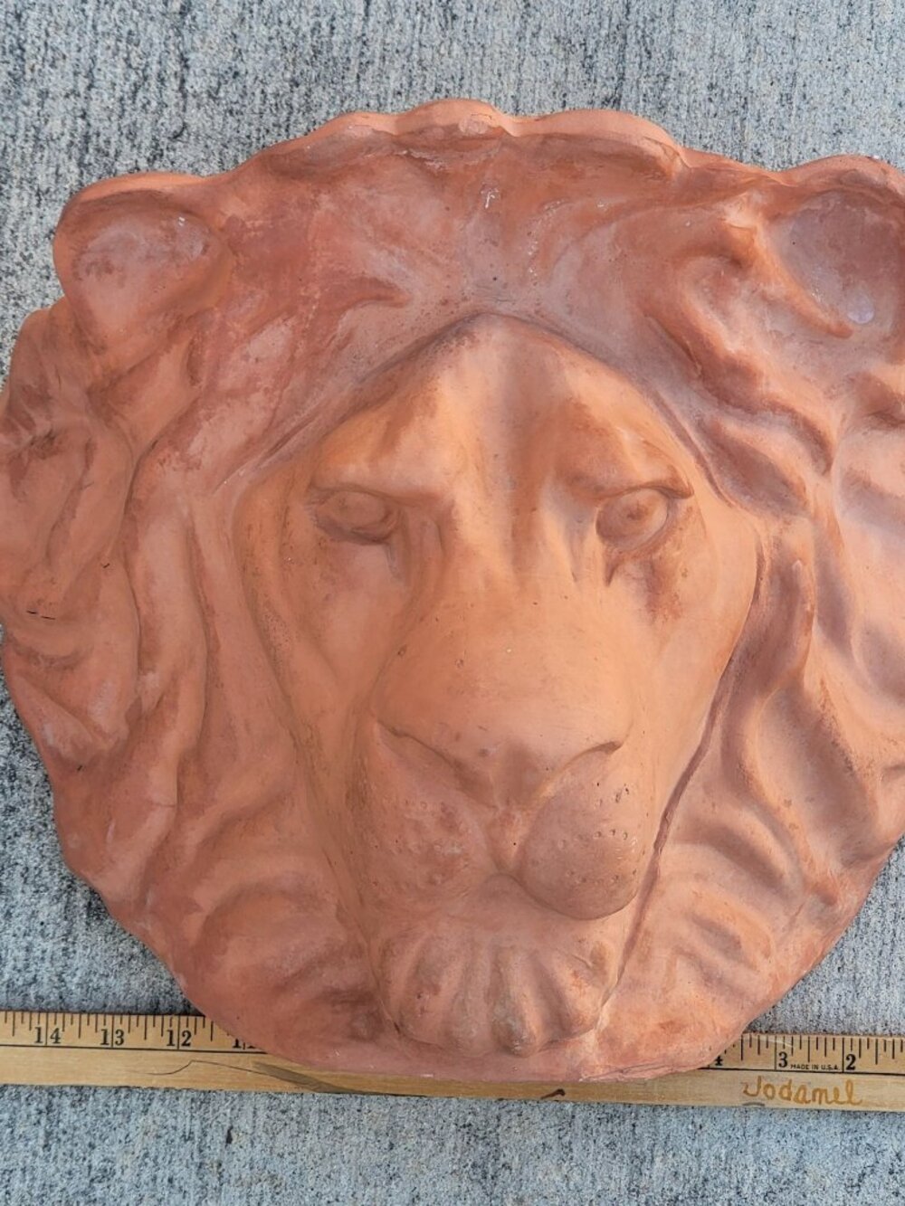 Vintage Terracotta Lion Head Hanging Planter By Leota Thomas 1980 - Picture 7 of 15