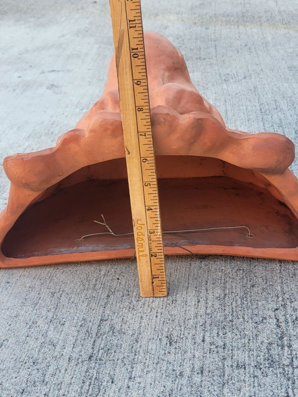Vintage Terracotta Lion Head Hanging Planter By Leota Thomas 1980 - Picture 9 of 15