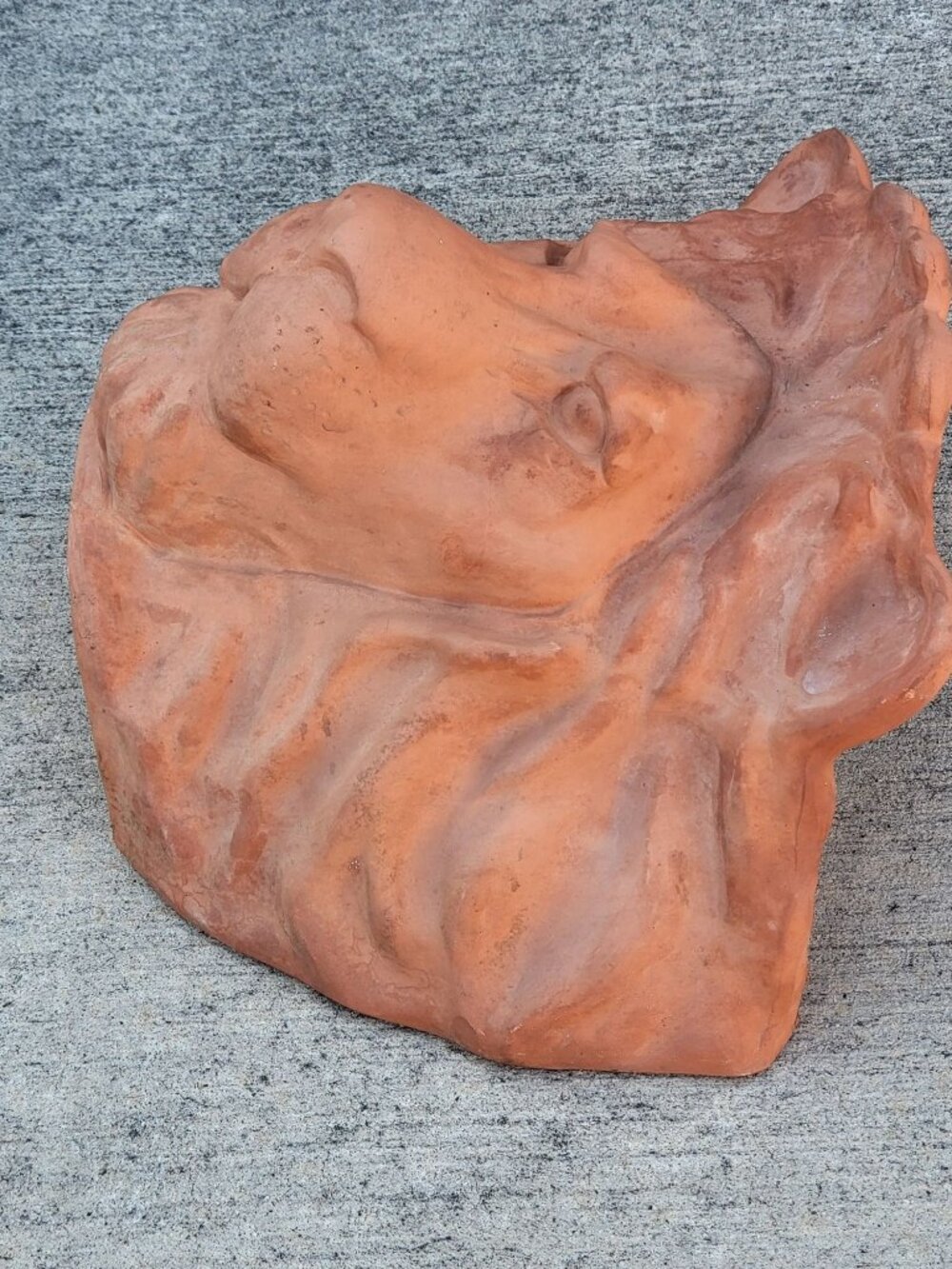 Vintage Terracotta Lion Head Hanging Planter By Leota Thomas 1980 - Picture 11 of 15