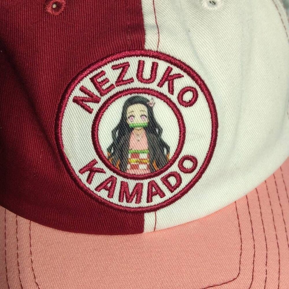 Demon Slayer Nezuko Kamado Kimetsu No Yaiba Half Half Cap NWT