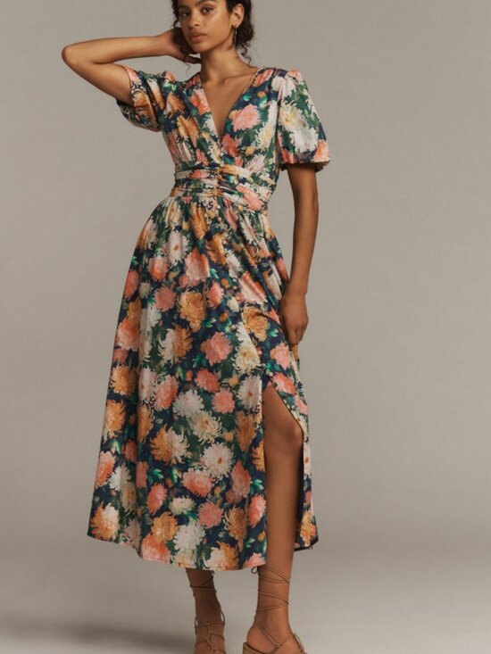 Anthropologie Dresses & Skirts - Anthropologie The Katerina Button-Front Midi Dress Size Large 38458