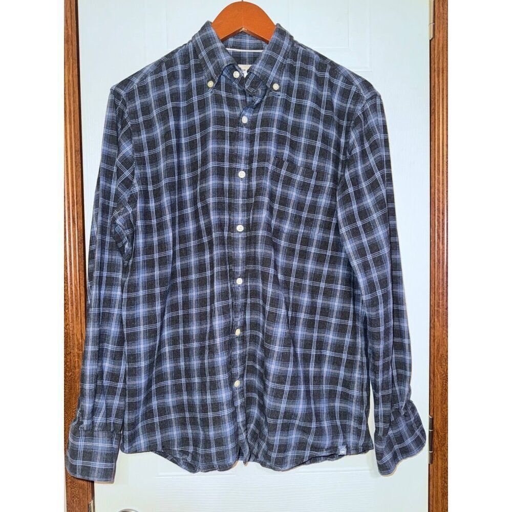 Peter Millar Button Down Plaid Flannel Shirt Size Medium
