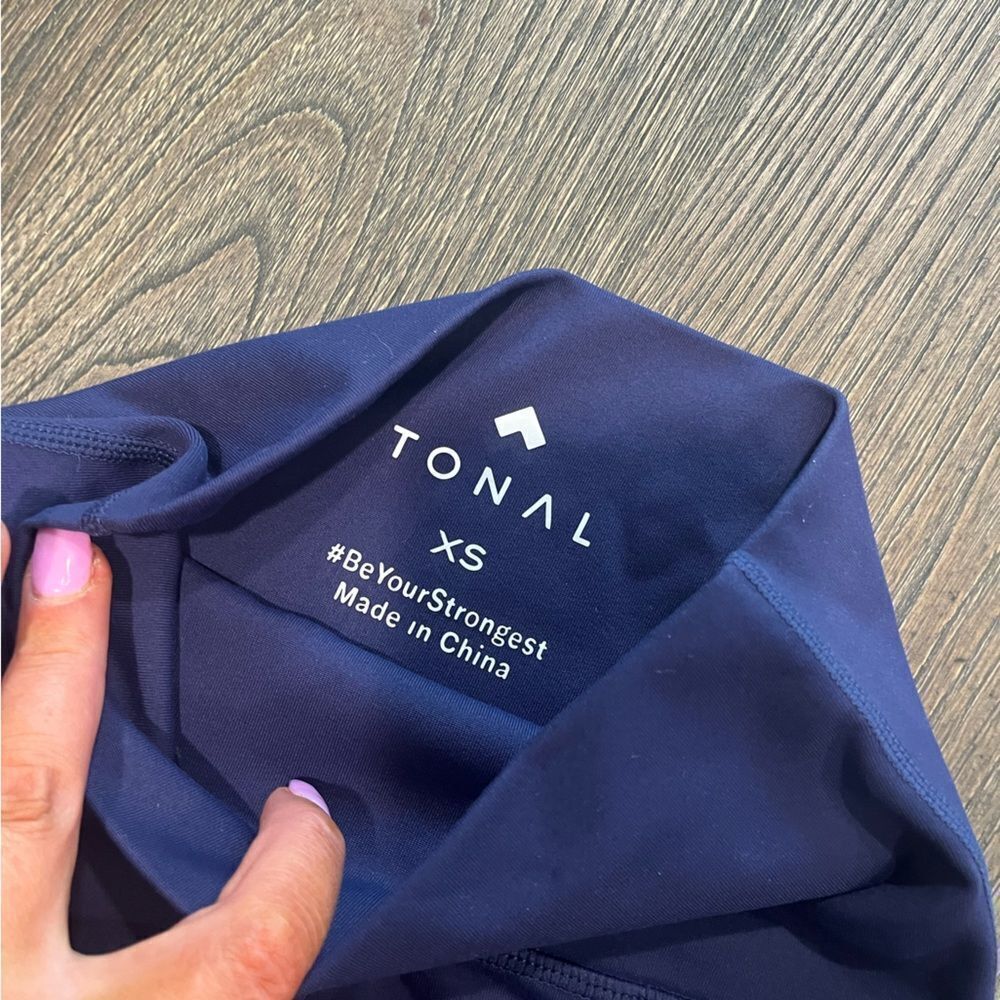 NWOT Tonal Womens Navy Blue High Waist Athletic Leggings Size XS - Picture 6 of 9