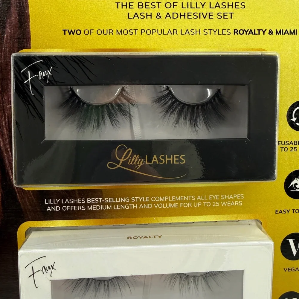 Lilly Lashes Elegant by Day Smoldering by Night Lash & Adhesive Set Faux Mink - Picture 2 of 5