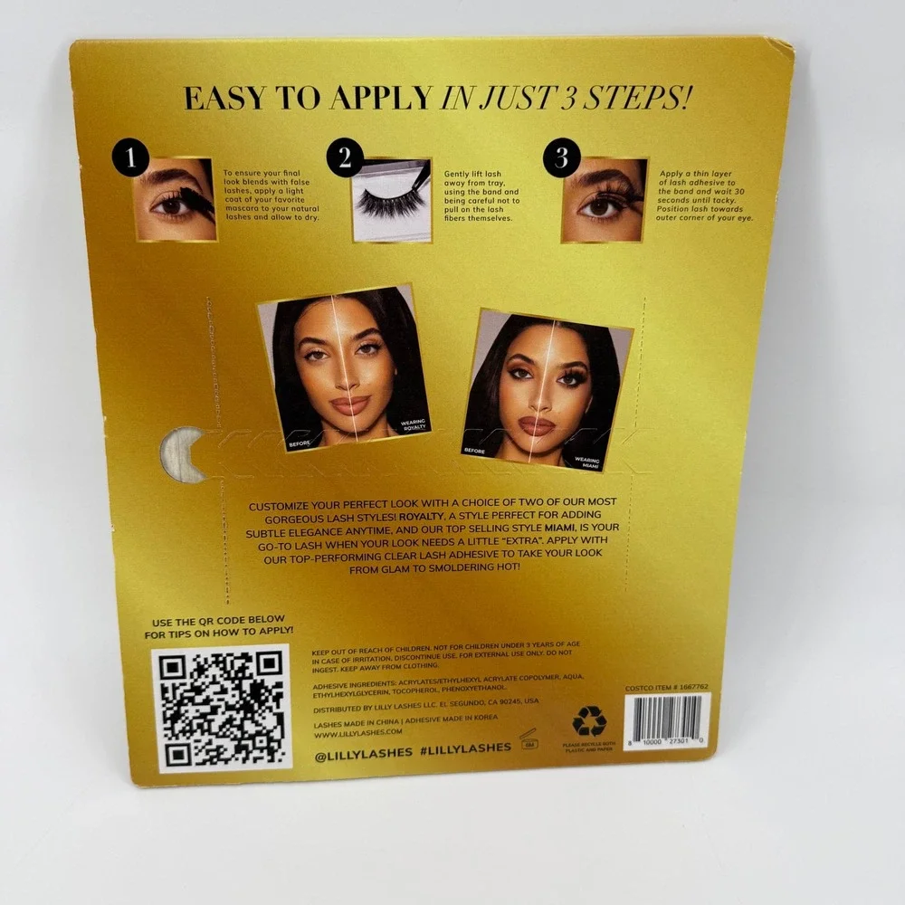 Lilly Lashes Elegant by Day Smoldering by Night Lash & Adhesive Set Faux Mink - Picture 5 of 5
