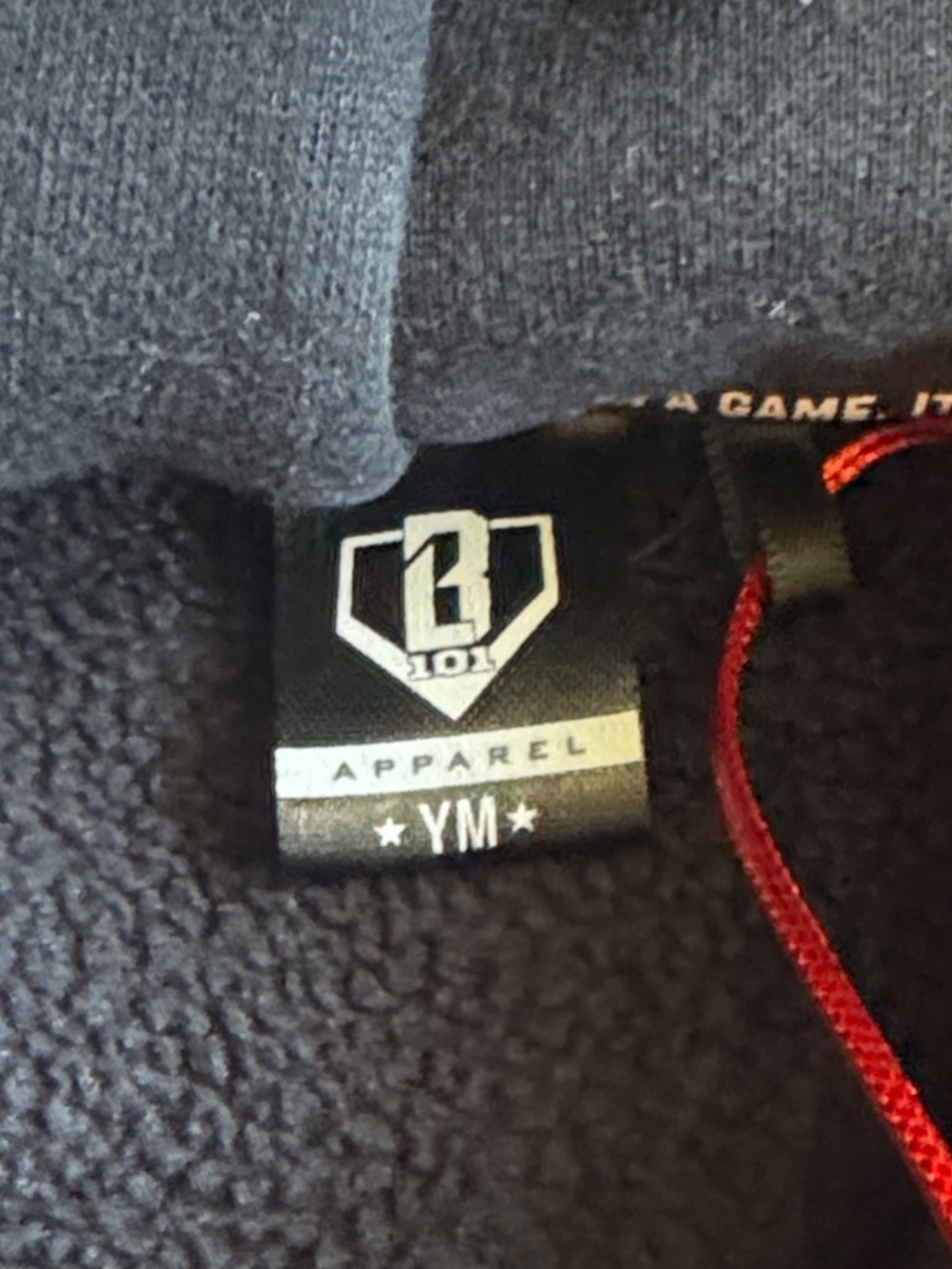 BASEBALL LIFESTYLE 101 SCRAMBLED BLACKOUT BOYS HOODIE IN SZ YM…GENTLY WORN! - Picture 3 of 4