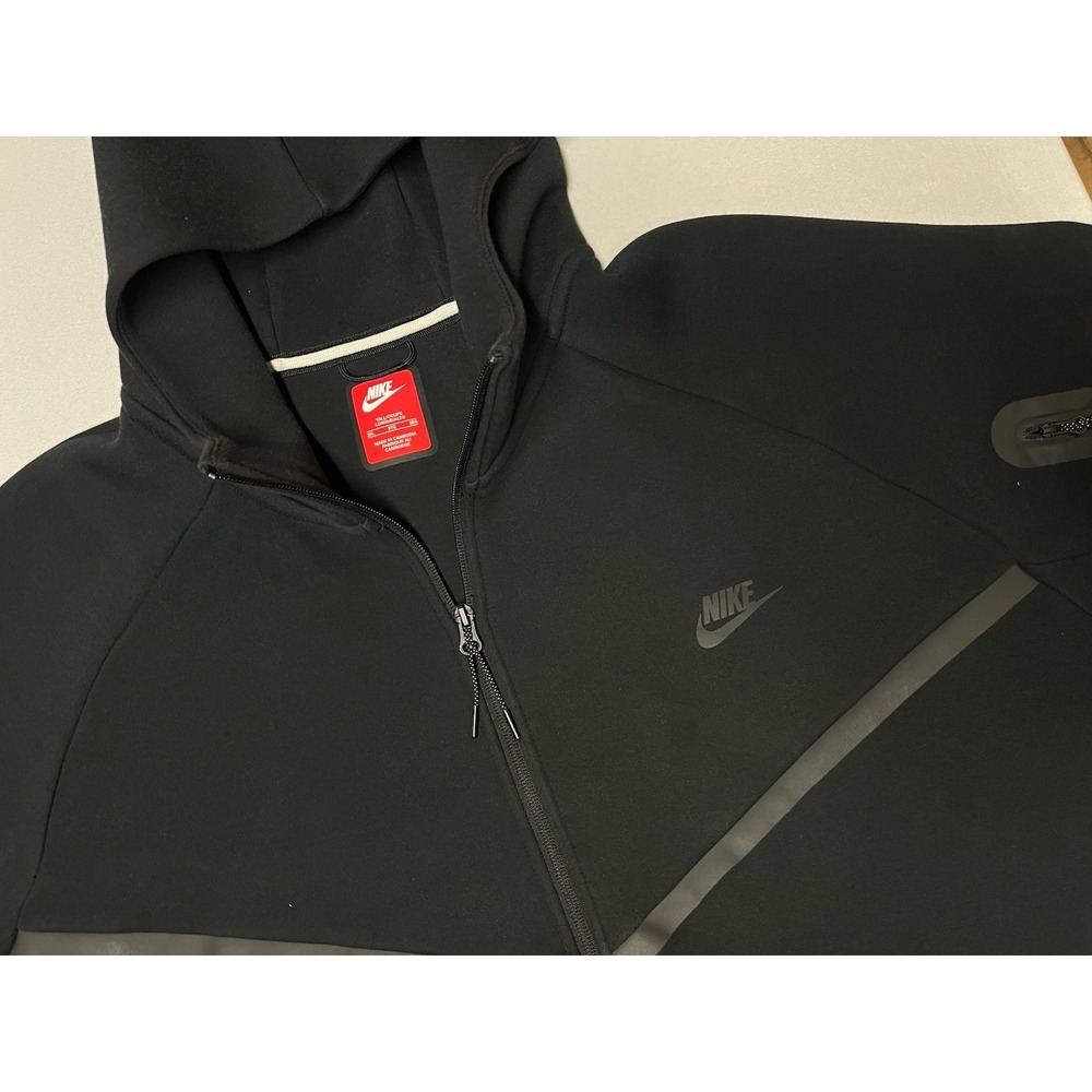 Nike Tech Black Fleece Full Zip Hoodie 3XL Long Sleeve Hooded Pockets