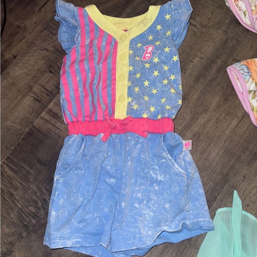 Barbie Blue and Pink Star Romper - Picture 2 of 4