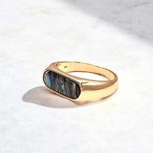 1 LEFT!! ANNA MULTI COLOR SHELL GOLD RING