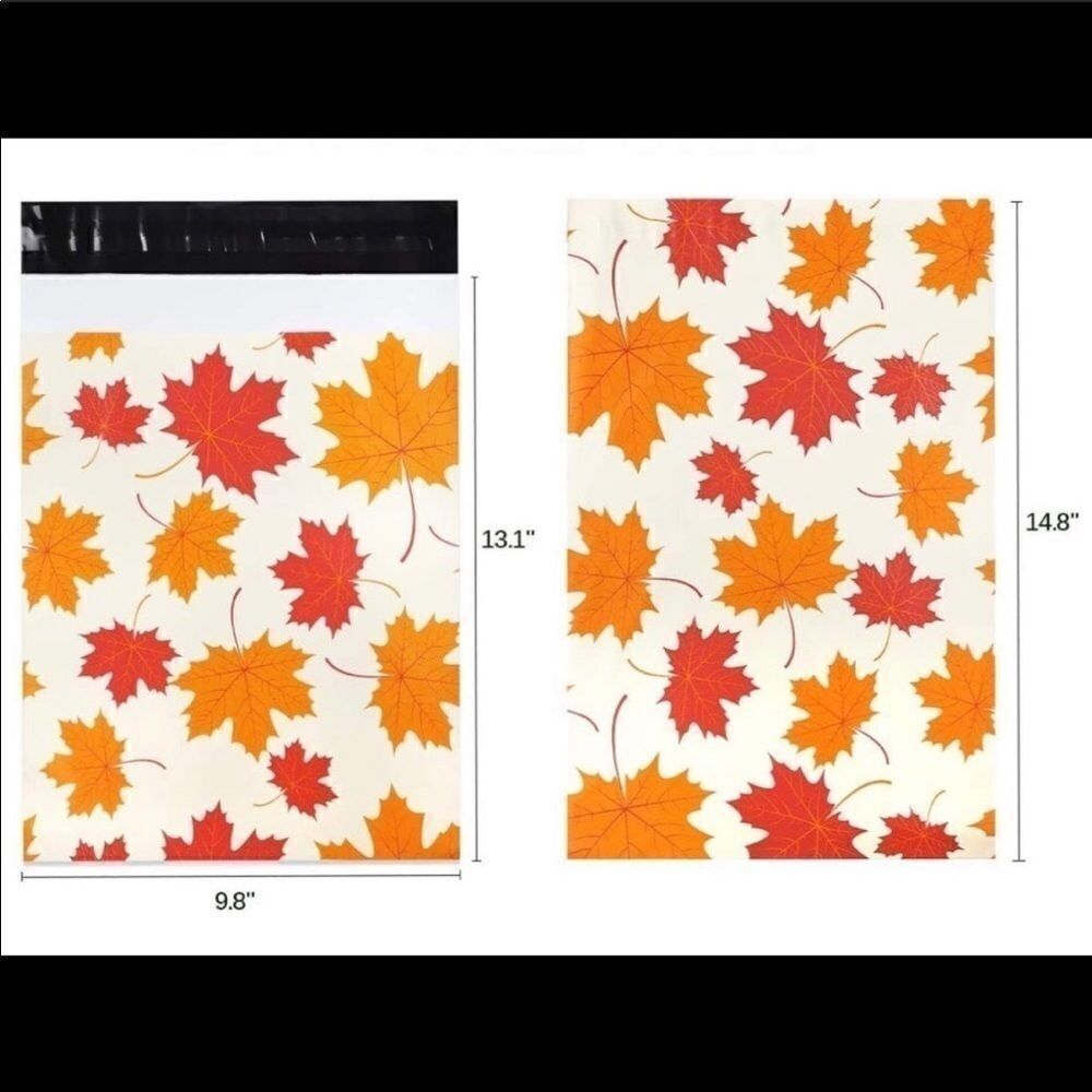 Poly Mailers MIx Leaves 🍁 10x13 14x17 1 washitape