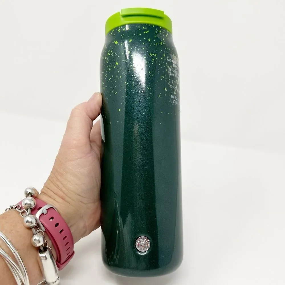 STARBUCKS LIMITED EDITION STAINLESS STEEL GREEN SPECKLE TUMBLER NWT - Picture 1 of 11