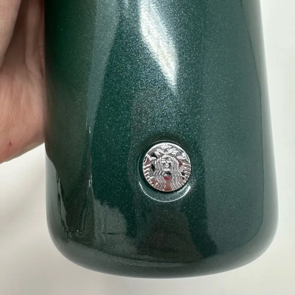 STARBUCKS LIMITED EDITION STAINLESS STEEL GREEN SPECKLE TUMBLER NWT - Picture 3 of 11