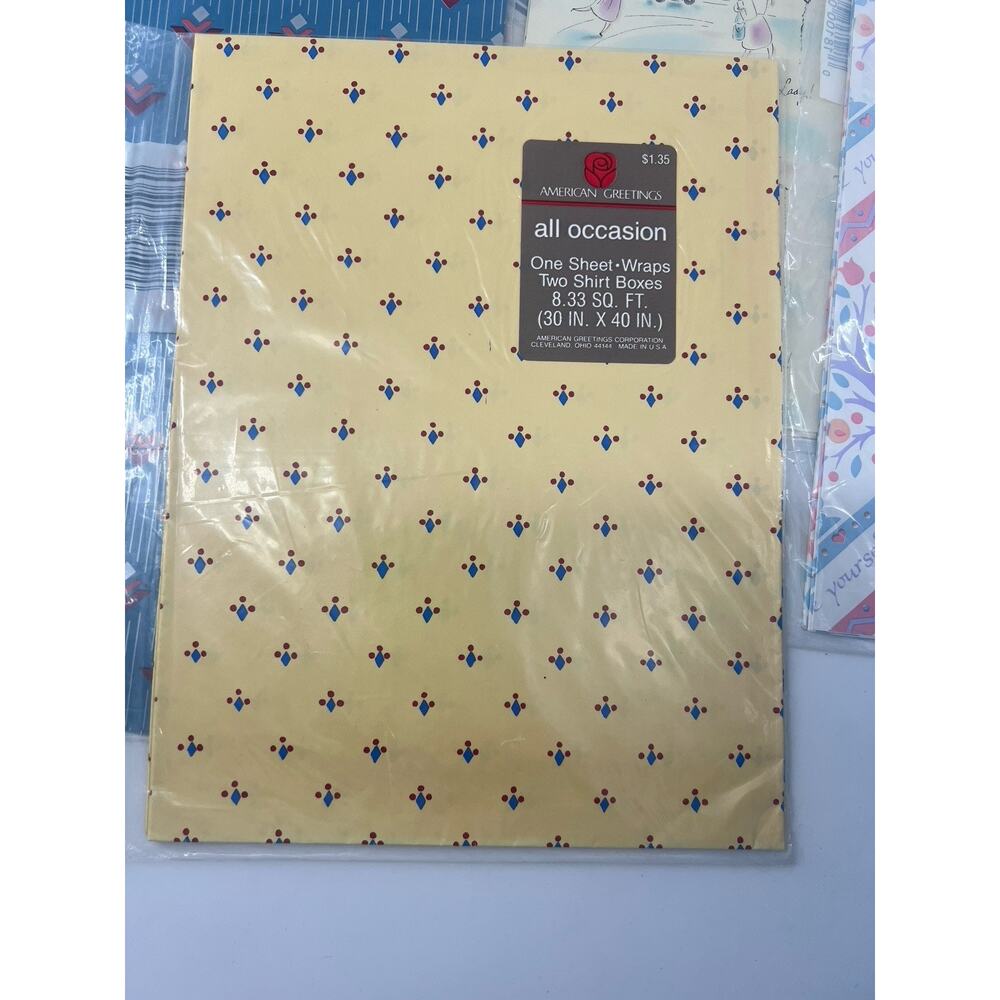 Vintage American Greetings Wrapping Paper Sheets (13) All Occasion Gift New - Picture 5 of 10