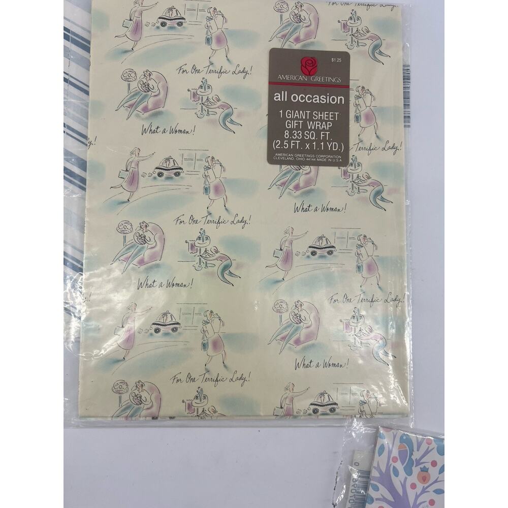 Vintage American Greetings Wrapping Paper Sheets (13) All Occasion Gift New - Picture 6 of 10