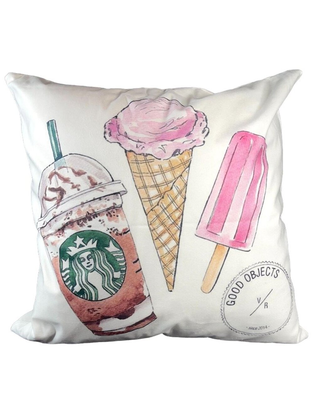 Ice Cream Throw Pillowcase Coffee Decor Sham Pillow Cushion Cover Popsicle