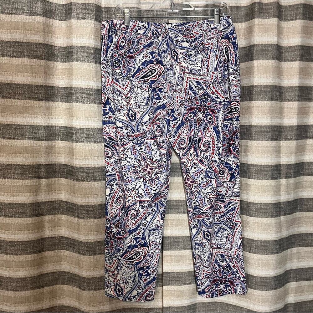 Talbots Red And Blue The Perfect Crop Size‎ 8 - Picture 2 of 7