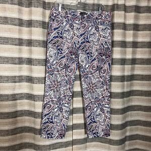 Talbots Red And Blue The Perfect Crop Size‎ 8