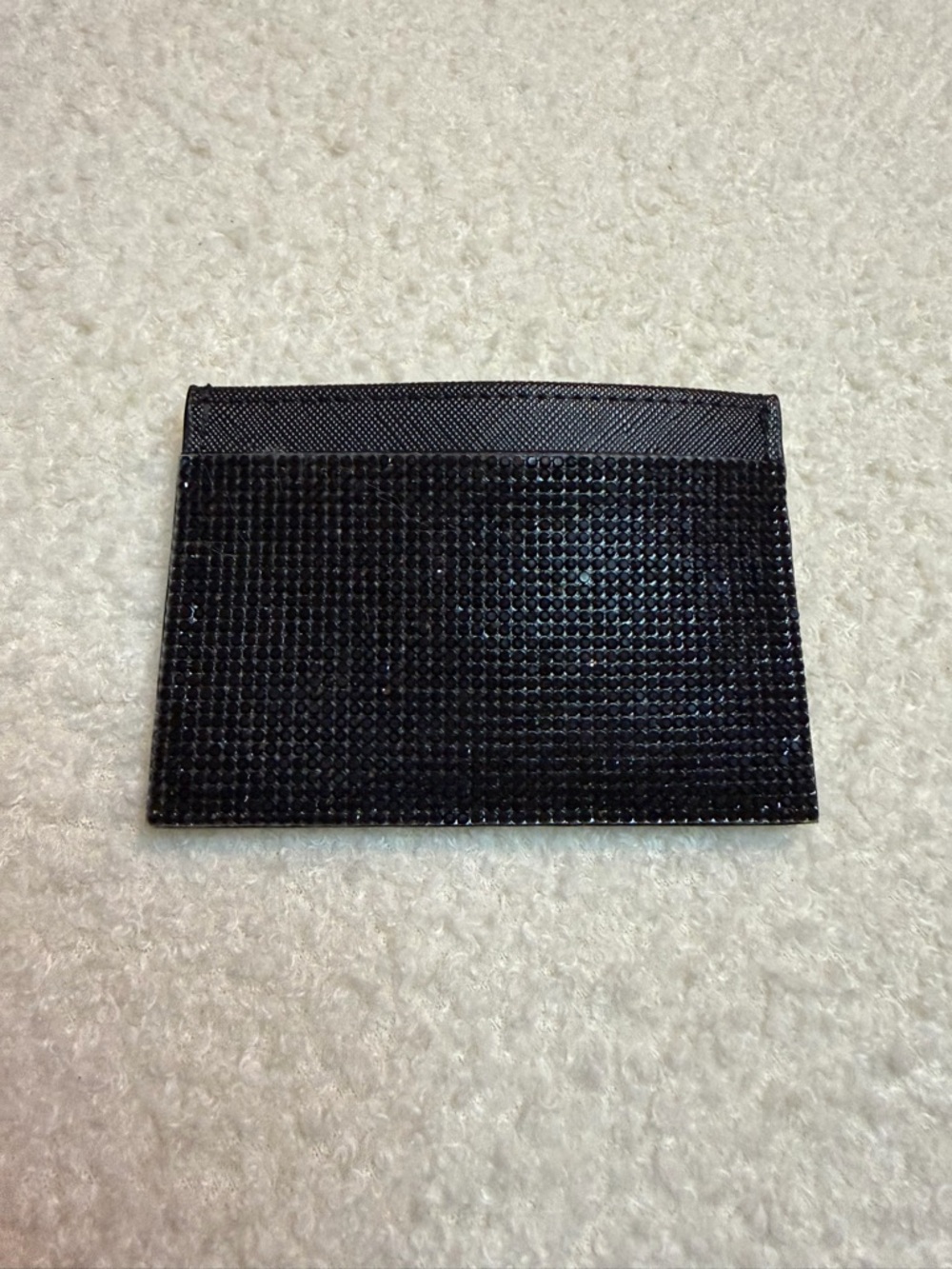 Urban Expressions Black Rhinestone Card Holder
