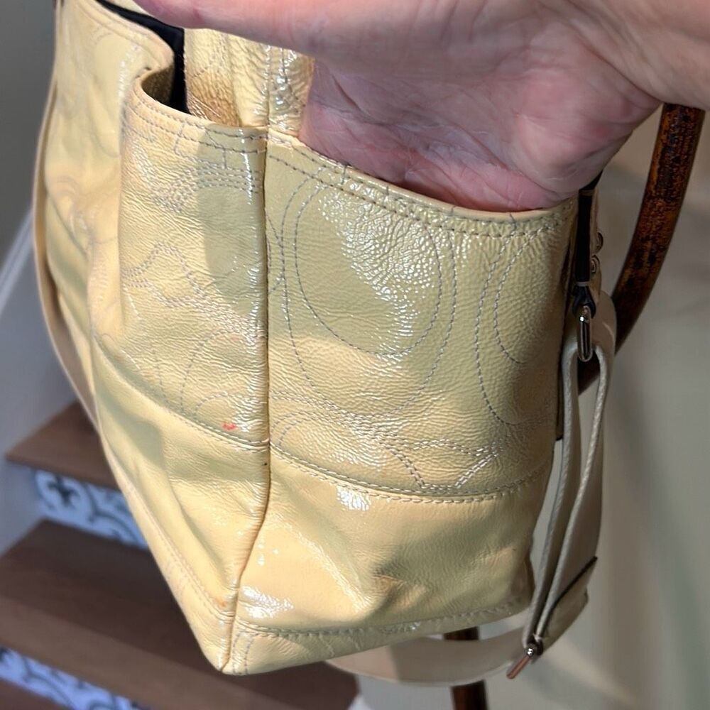 COACH Yellow Patent Diaper Bag - Picture 14 of 17