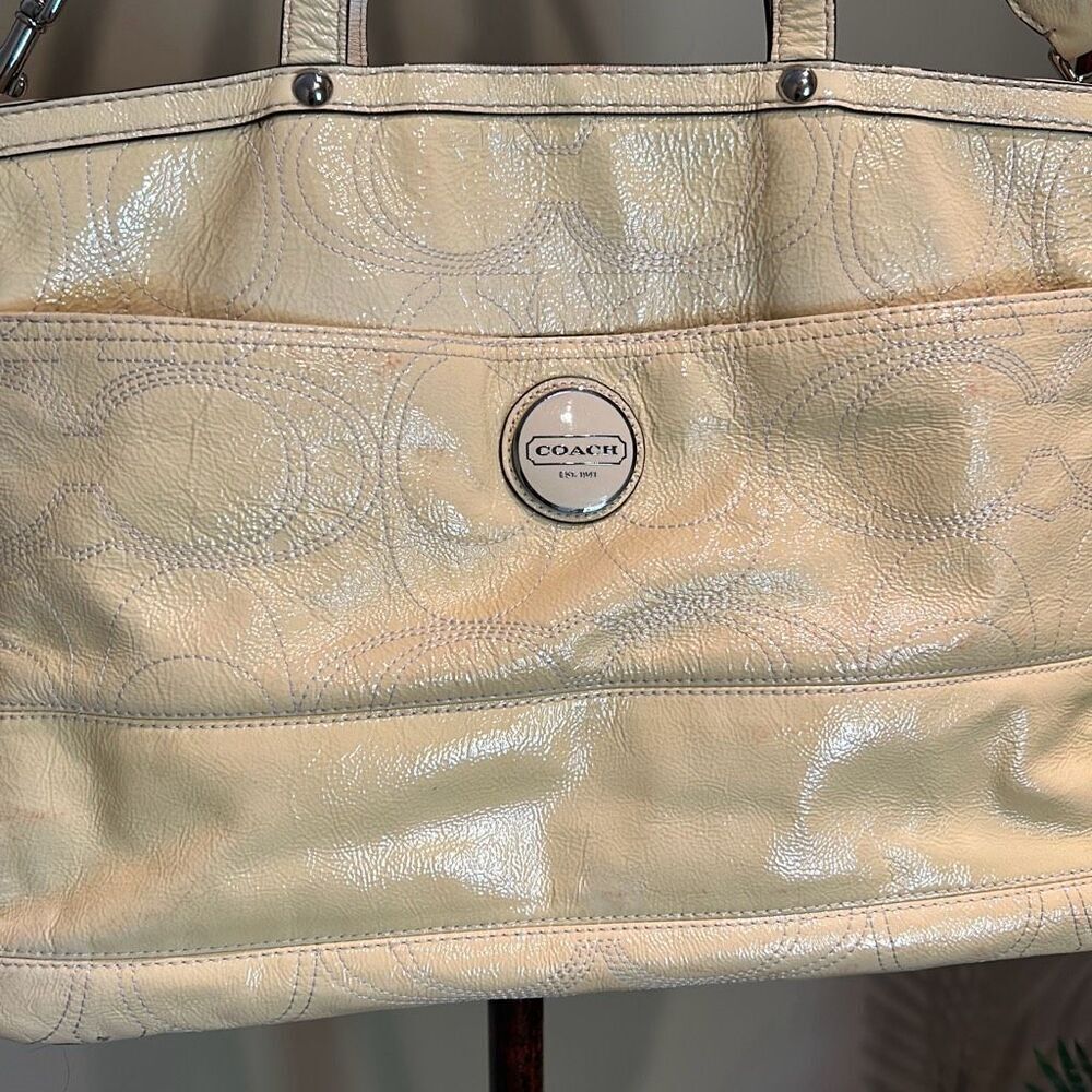 COACH Yellow Patent Diaper Bag - Picture 15 of 17