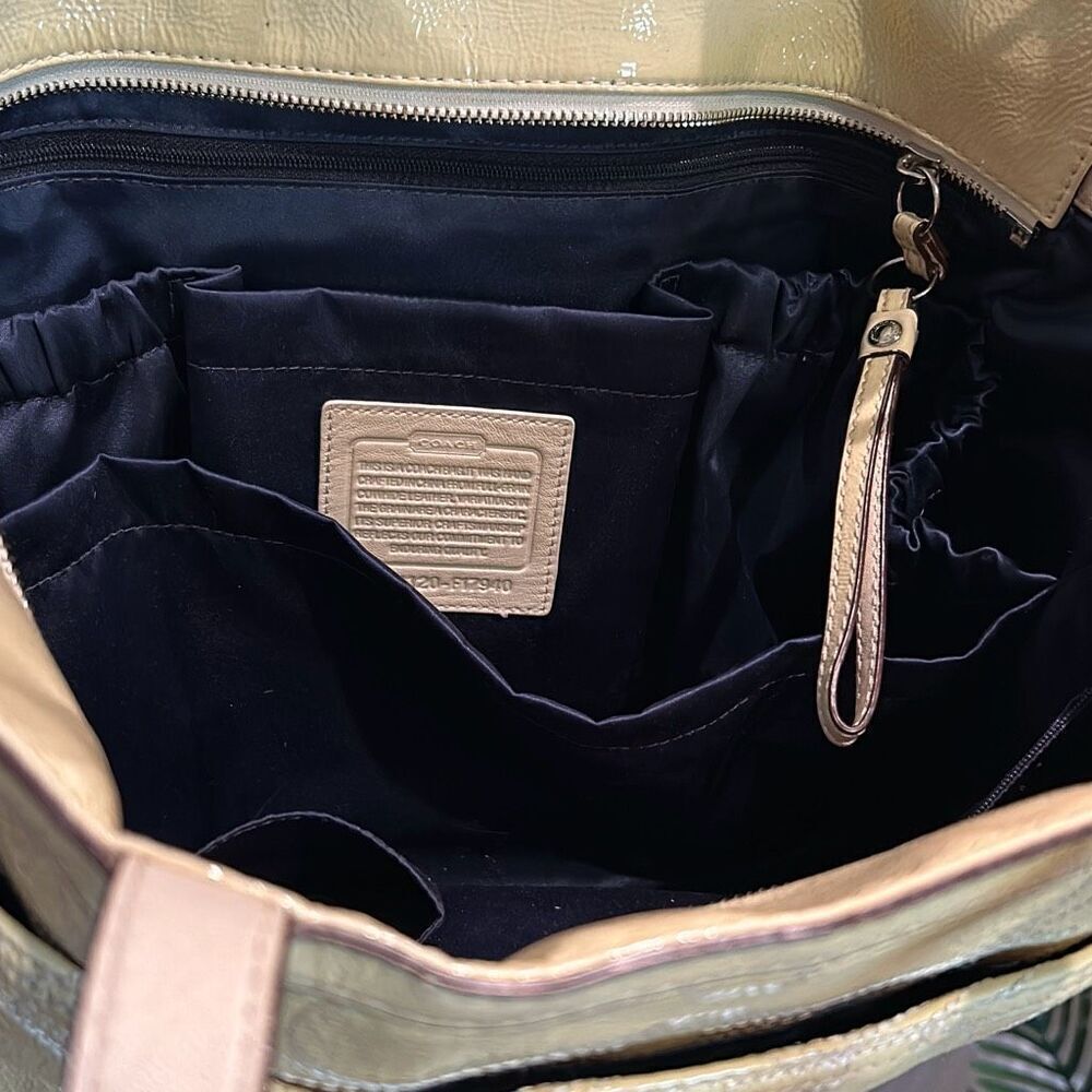 COACH Yellow Patent Diaper Bag - Picture 11 of 17