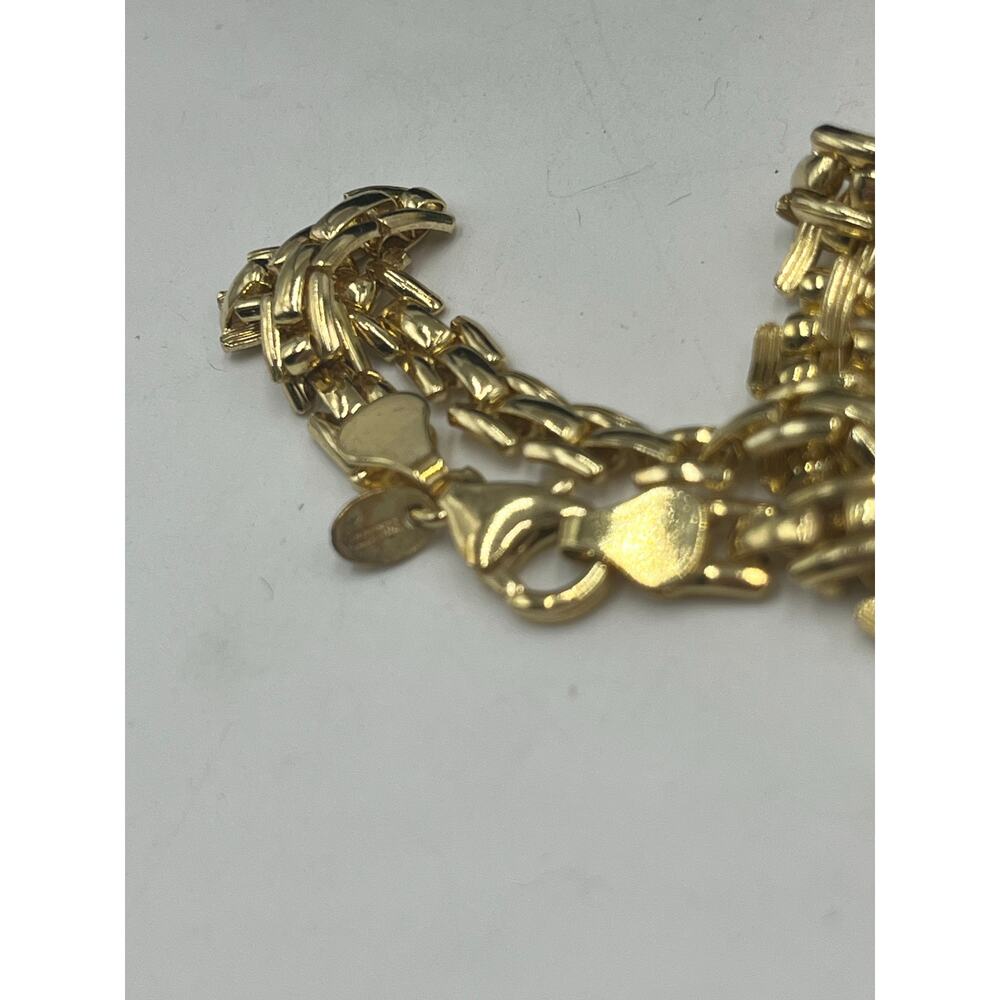 Bellezza Bronze Hexagonal Lion-Head 18k Gold Plated Pendant Necklace - Picture 7 of 11