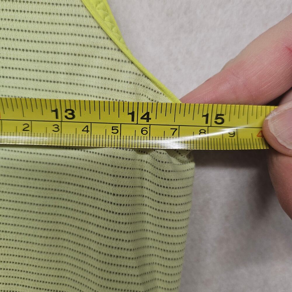 Lululemon Run Tie and Fly Tank Ray Yellow Side Cinch Mesh Back Size 4 - Picture 5 of 7