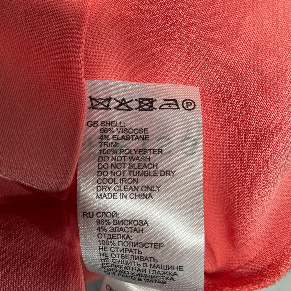 Reiss Alex Dress Womens 8 Pink Twist Front Sheath Cocktail Party Wedding Classic - Picture 5 of 13