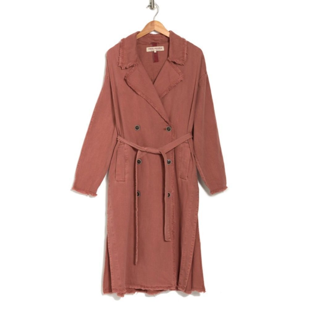 NWT Free People Kelly Frayed Trench Coat XS/S