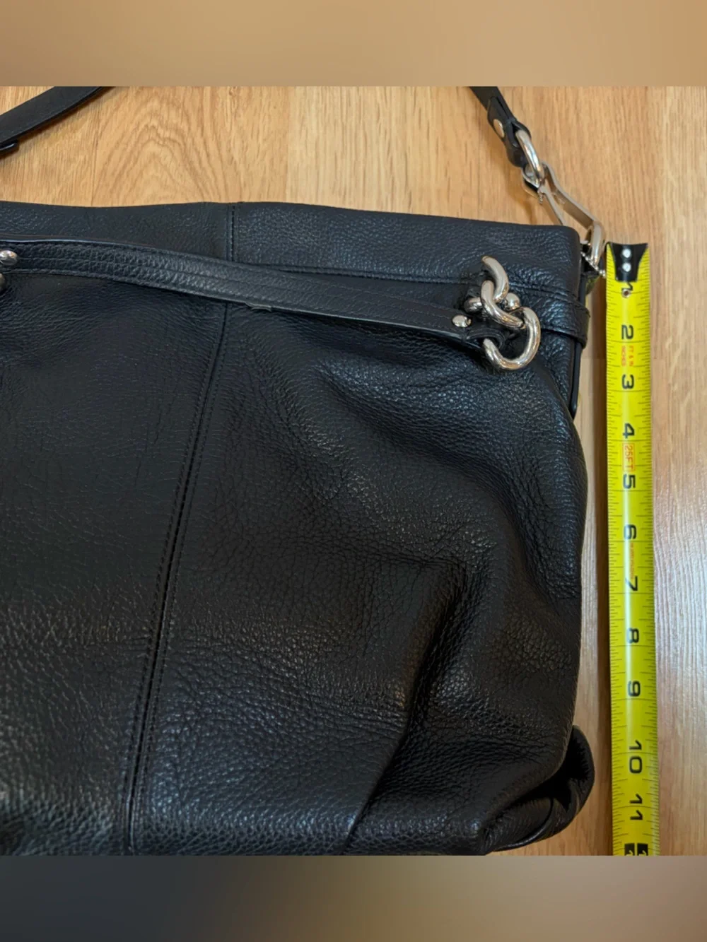 Coach Black Pebbled Leather Brooke Convertible Duffle Bag - Picture 6 of 16