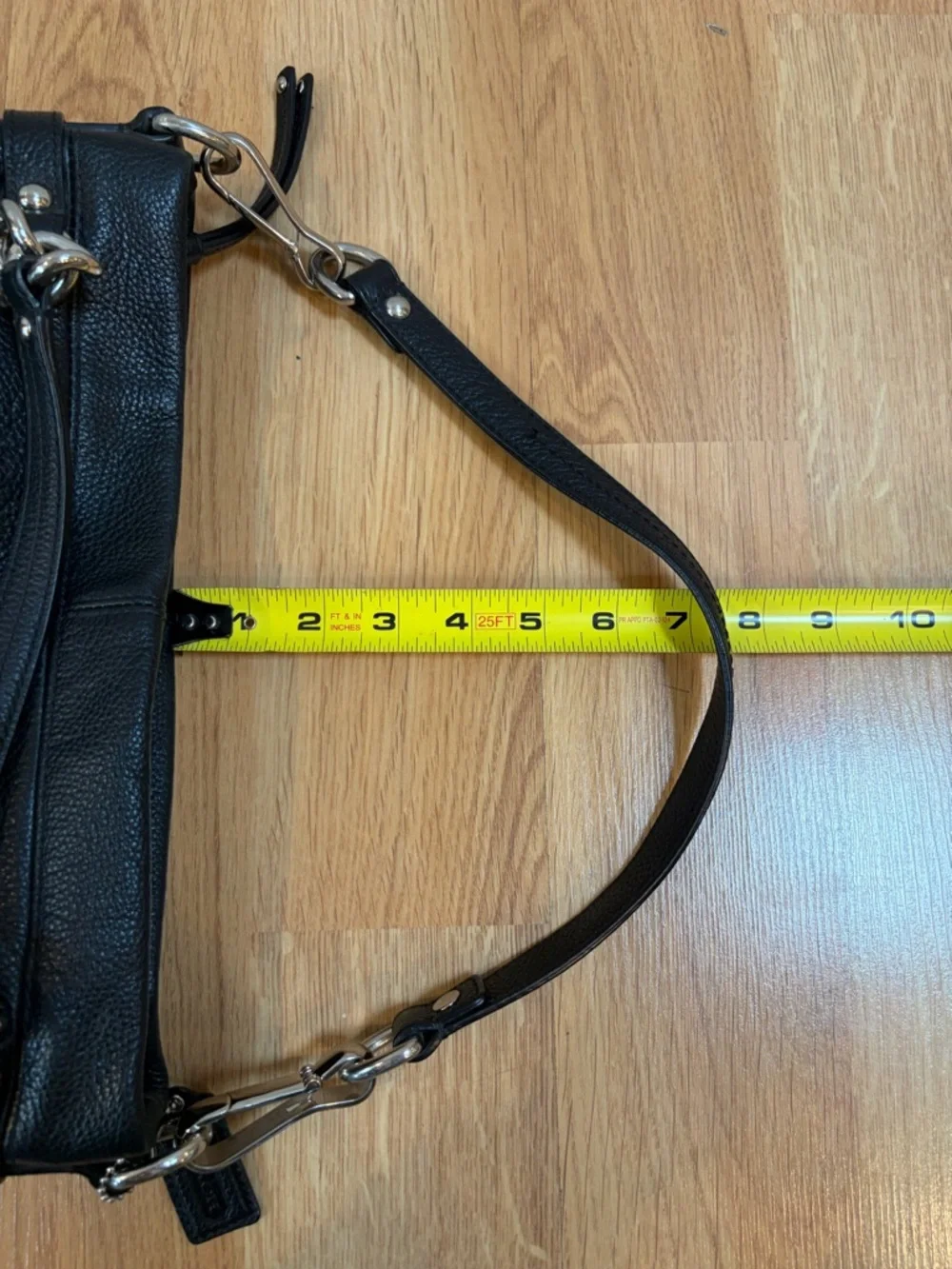Coach Black Pebbled Leather Brooke Convertible Duffle Bag - Picture 7 of 16